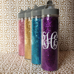 Glitter Water Bottle - 18oz Double Wall Acrylic